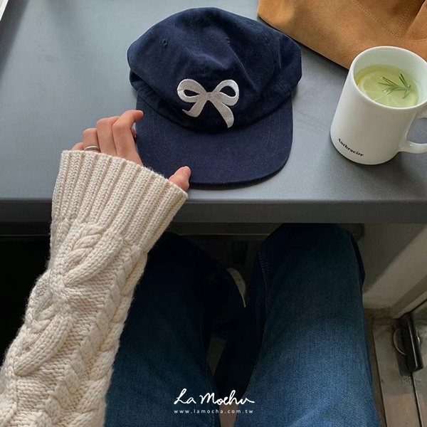刺繡蝴蝶結棒球帽